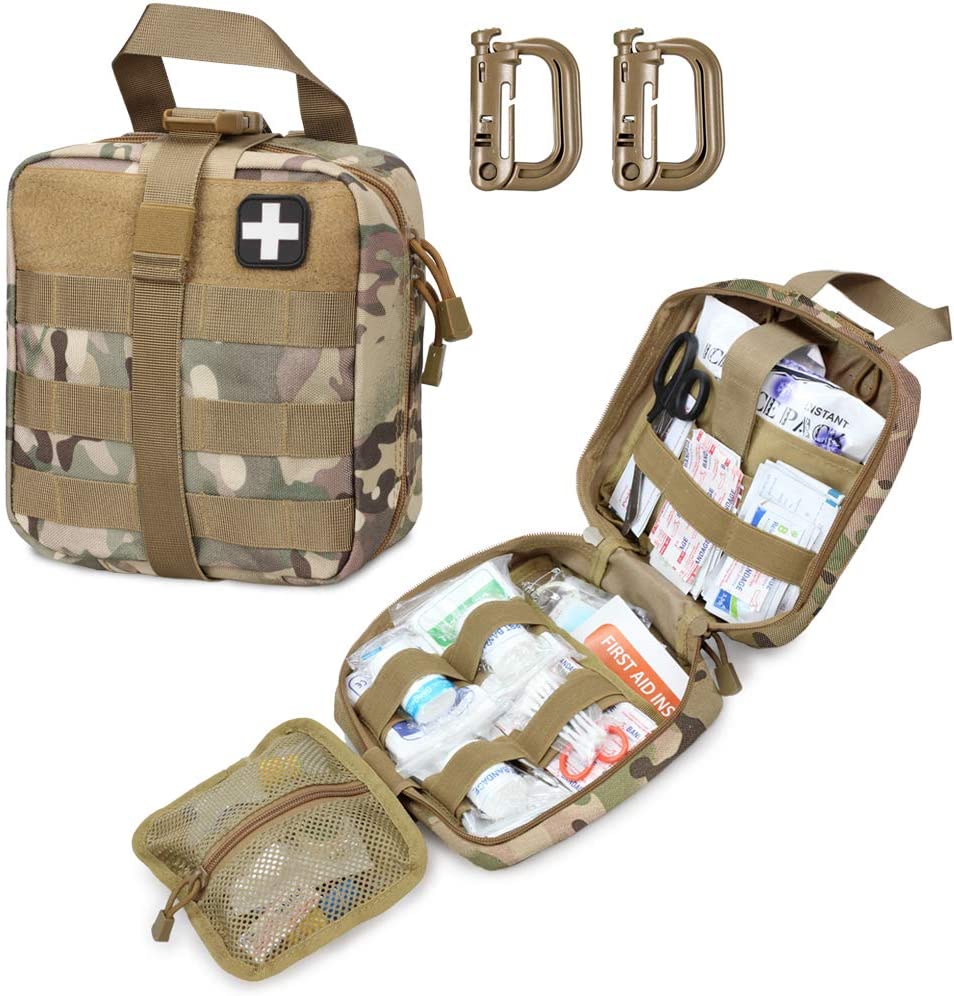 Camo Tactical First Aid Military Medical Pouch Περιλαμβάνει έμπλαστρο Ερυθρού Σταυρού